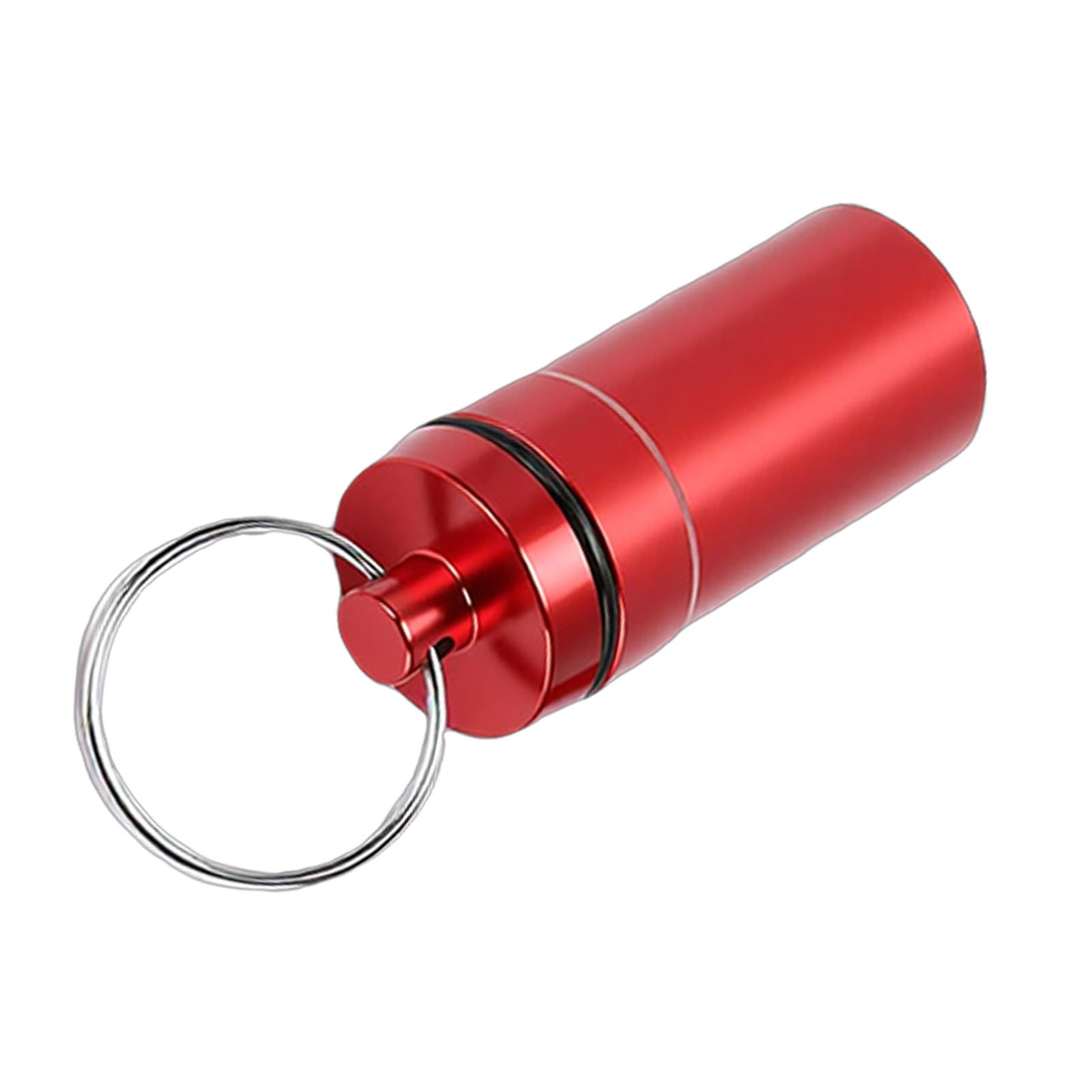 5pcs Mini Keychain Tablets Case Water Proof Outdoor Tablets Container Red