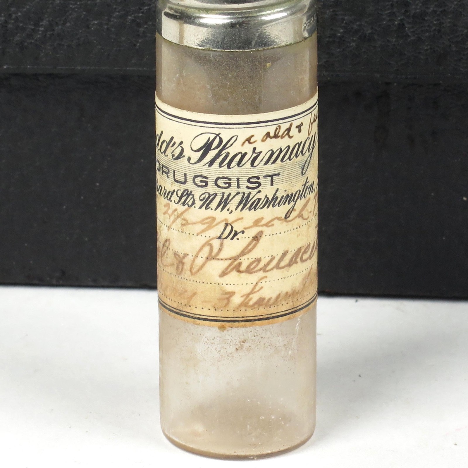 Antique Doctor Travel Medical Kit Apothecary Leather Case Empty Vials