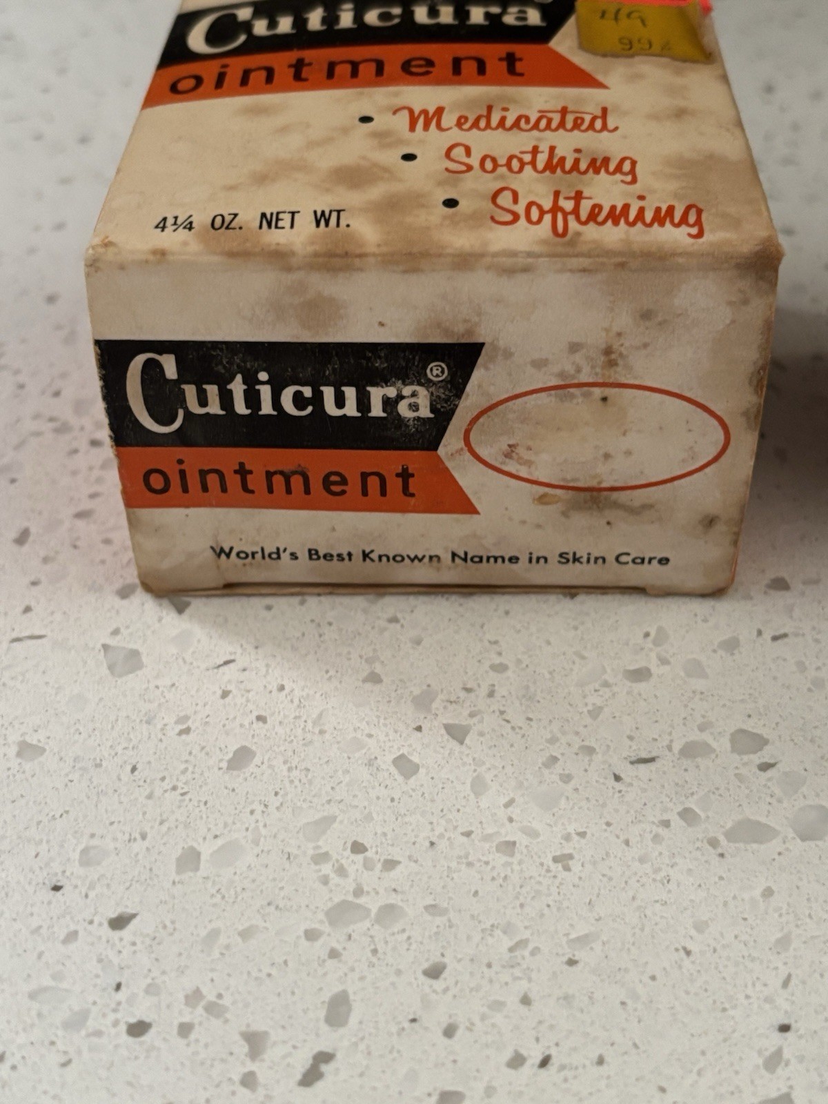 VTG Cuticura Ointment 4 1/4oz Full W/box Purex Corp. RARE Metal Lid Glass Jar