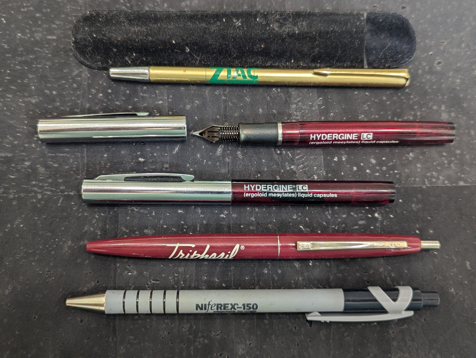 Lot of Vintage Big Pharma Drug Rep Pens, 5, Fountain (X2)