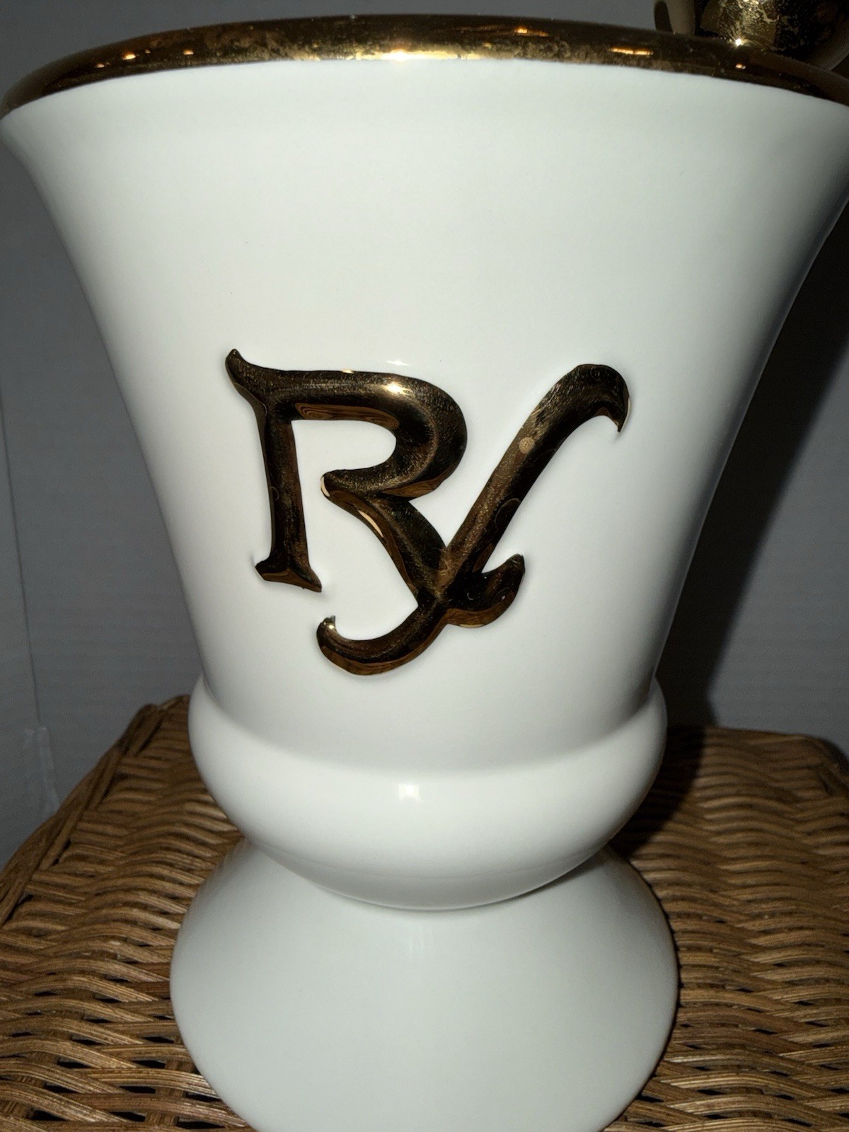 Antique Owen’s-Illinois Porcelain Mortar & Pestle Pharmacy Advertising Piece