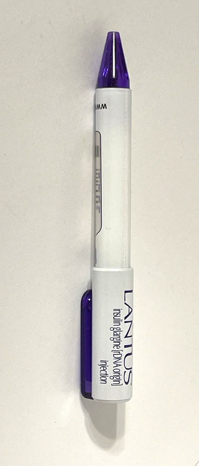 Pharmaceutical Drug Ink Rep Vintage Pen Lantus Collectible Purple White Rare