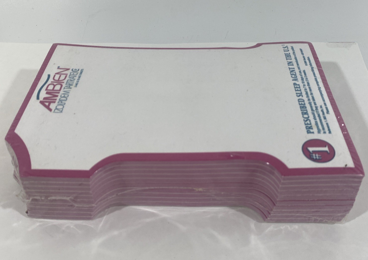Vtg 2000 Ambien Pharma Drug Rep Merch Notepad Paper Pad Collectible Sealed