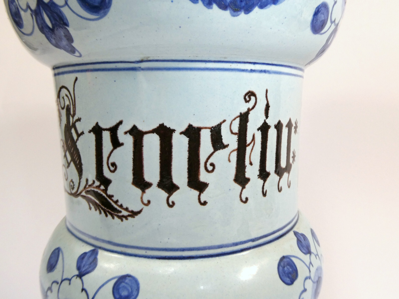 Faience Pharmacy Vessel Early 19th Century A-9