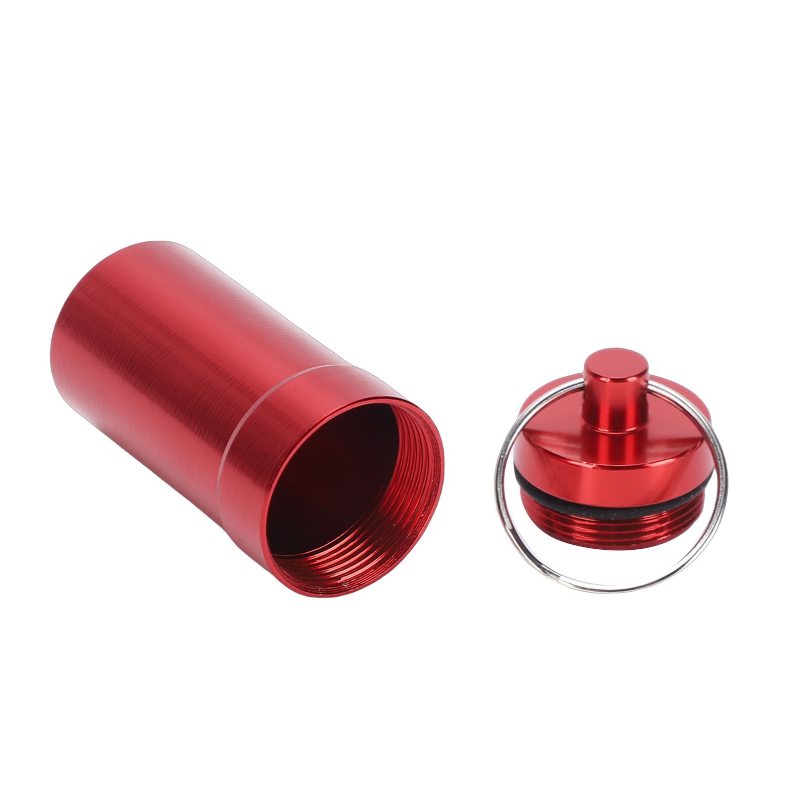 5pcs Mini Keychain Tablets Case Water Proof Outdoor Tablets Container Red