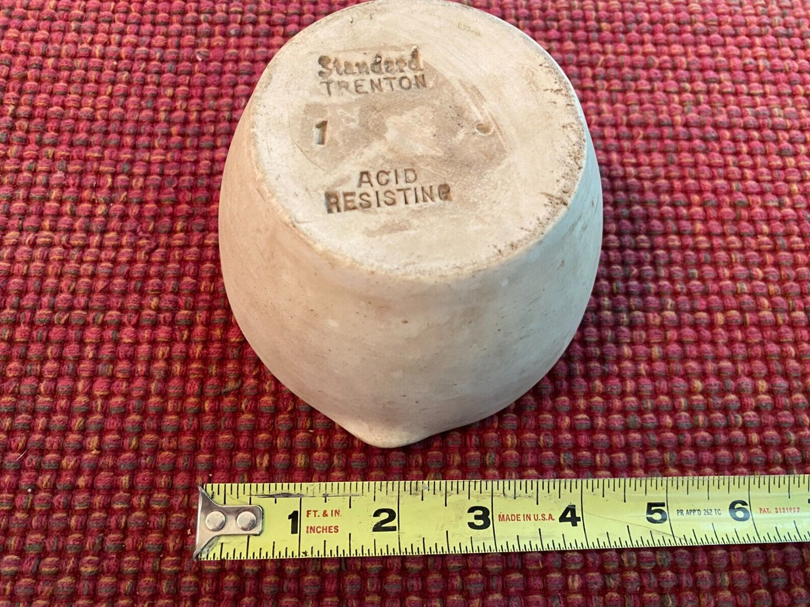 Vintage Standard Trenton Mortar #1 Acid Resisting & Solid Glass Pestle RX WOW!!!