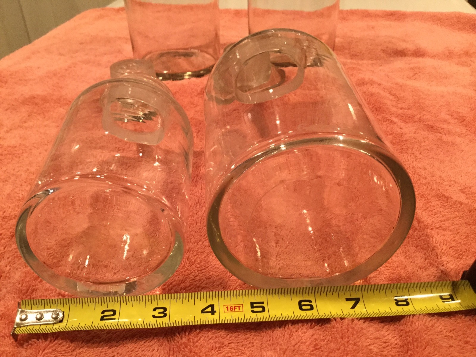 3 LARGE and 1 SMALL ANTIQUE GERMANY APOTHECARY JARS