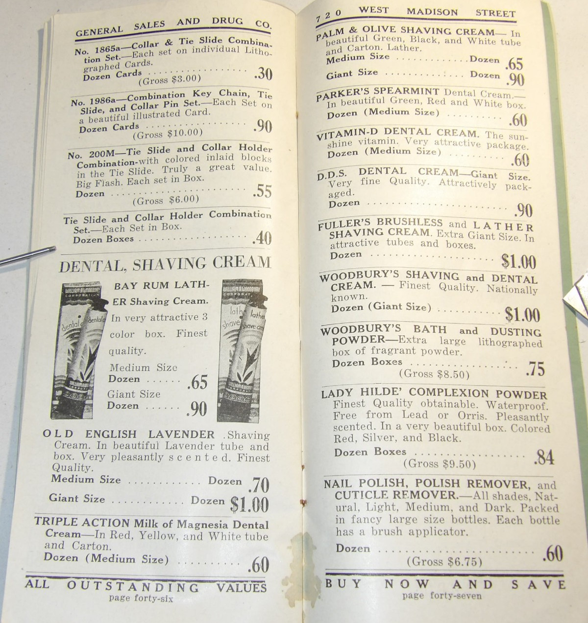 VTG 1930s DRUG STORE WHOLESALE CATALOG! DEPRESSION PRICES! CONDOMS/SHAVING/MEDS!