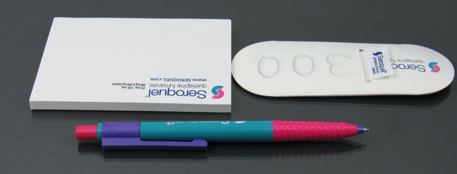 Seroquel PEN, Sticky Notes, Page Flags Drug Rep Pharmaceutical Promo Advertising