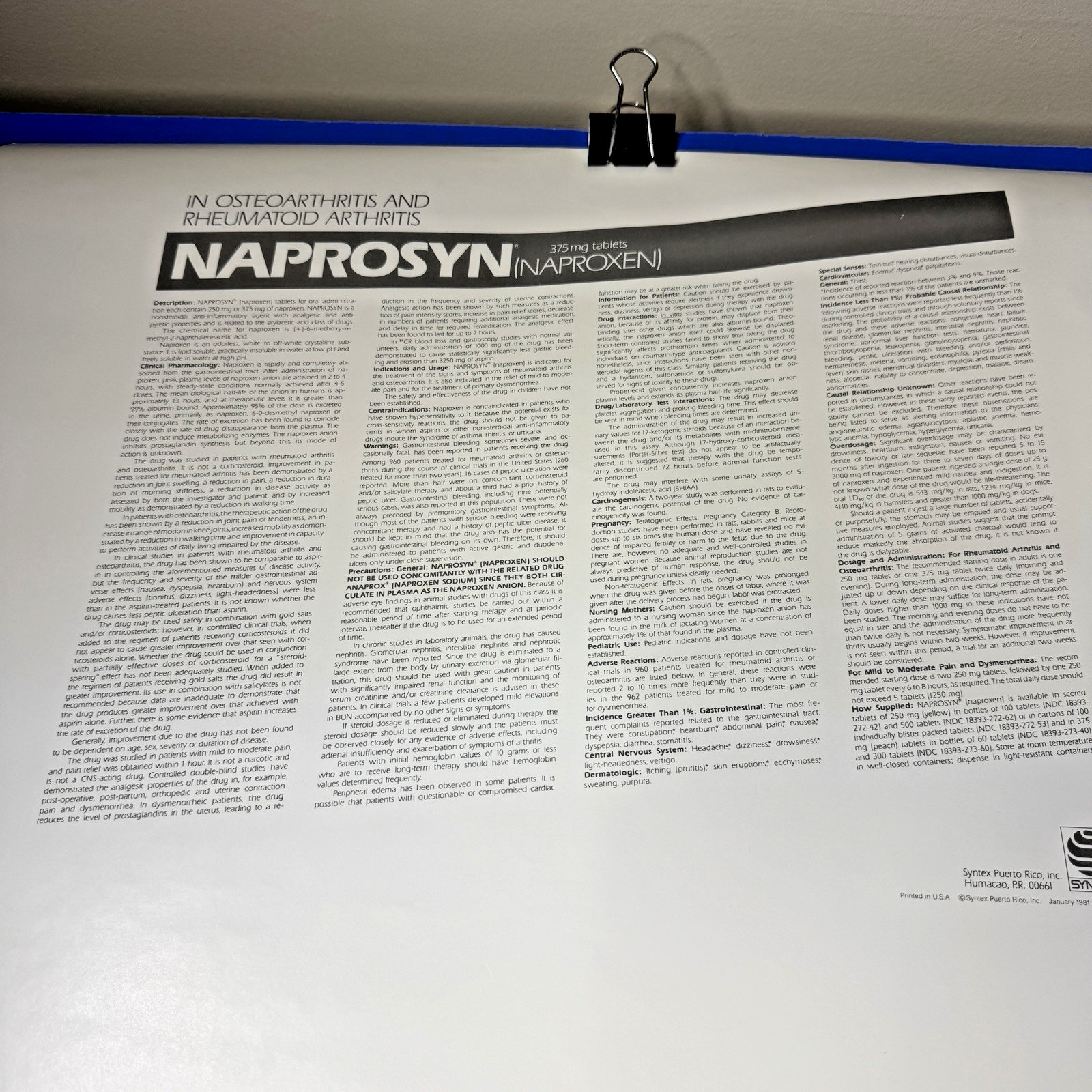 Naproxen Poster Air Force Thunderbirds Drug Rep Ad Promo Pharma Marketing 1981