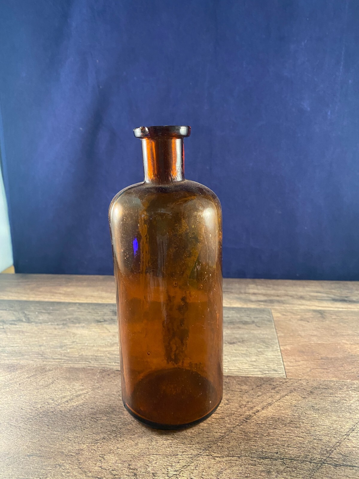 Lehn & Fink New York Brown Glass Apothecary Medical Chemical Bottle 3″Dia X 7.5″