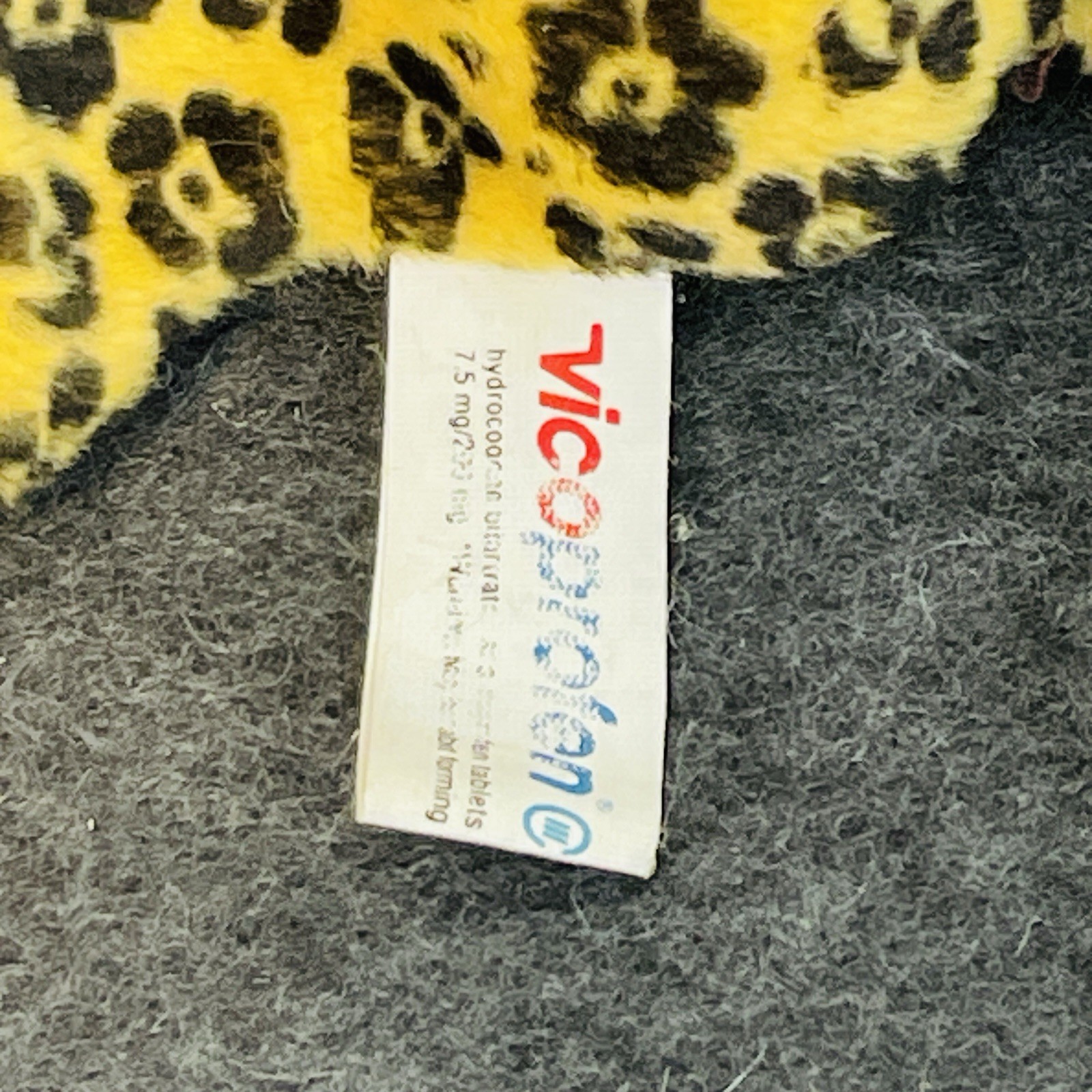 Vintage Vicoprofen Leopard Bean Bag Plush Pharmaceutical Drug Rep Advertisement