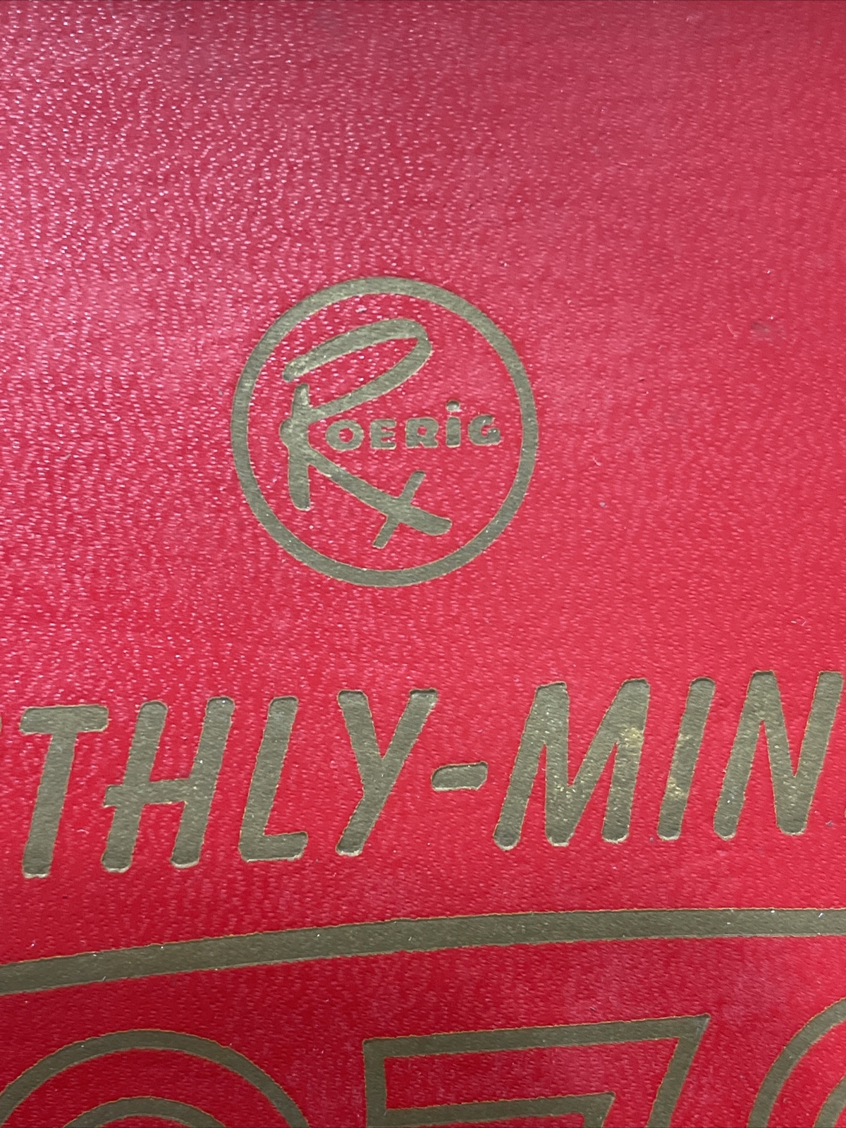 Rare Red Calendar Planner Book 1970 Drug Rep Pharmaceutical Promo Roerig Logos
