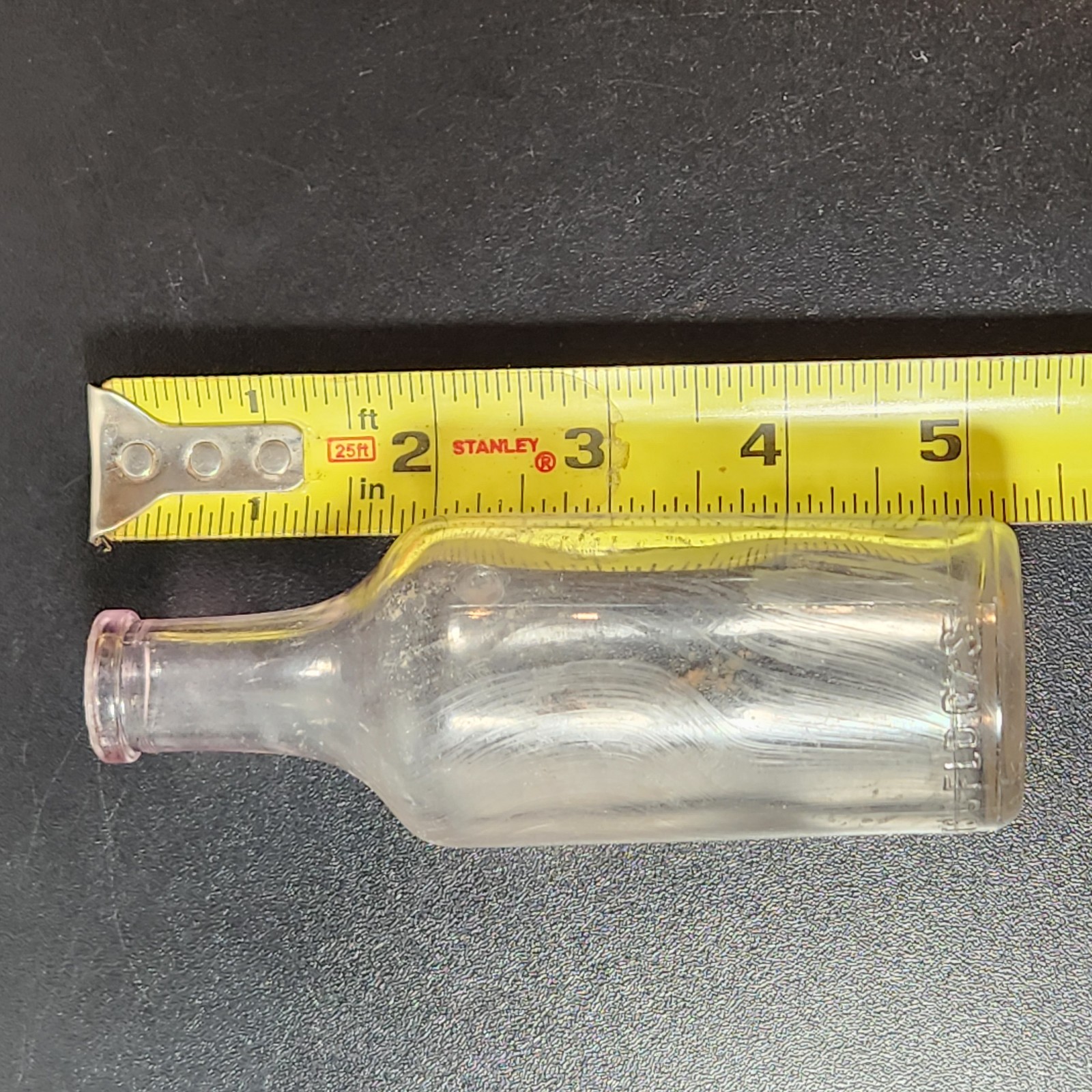 VTG Clear Glass Pharmaceutical Medicine Bottle Pharmacy “CONTENTS 3 FLD OZS”