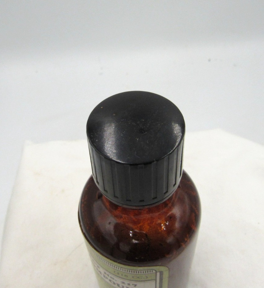 BW – 1950’s Eli Lilly Gentian Compound Indianapolis 5 1/4 Amber Medicine bottle