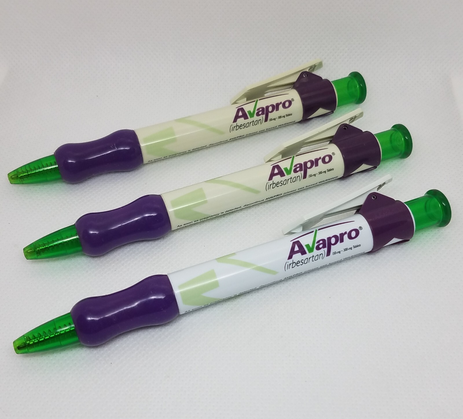 3 Pen Lot Avapro irbesartan Drug Rep Pharma Advertising Promotional