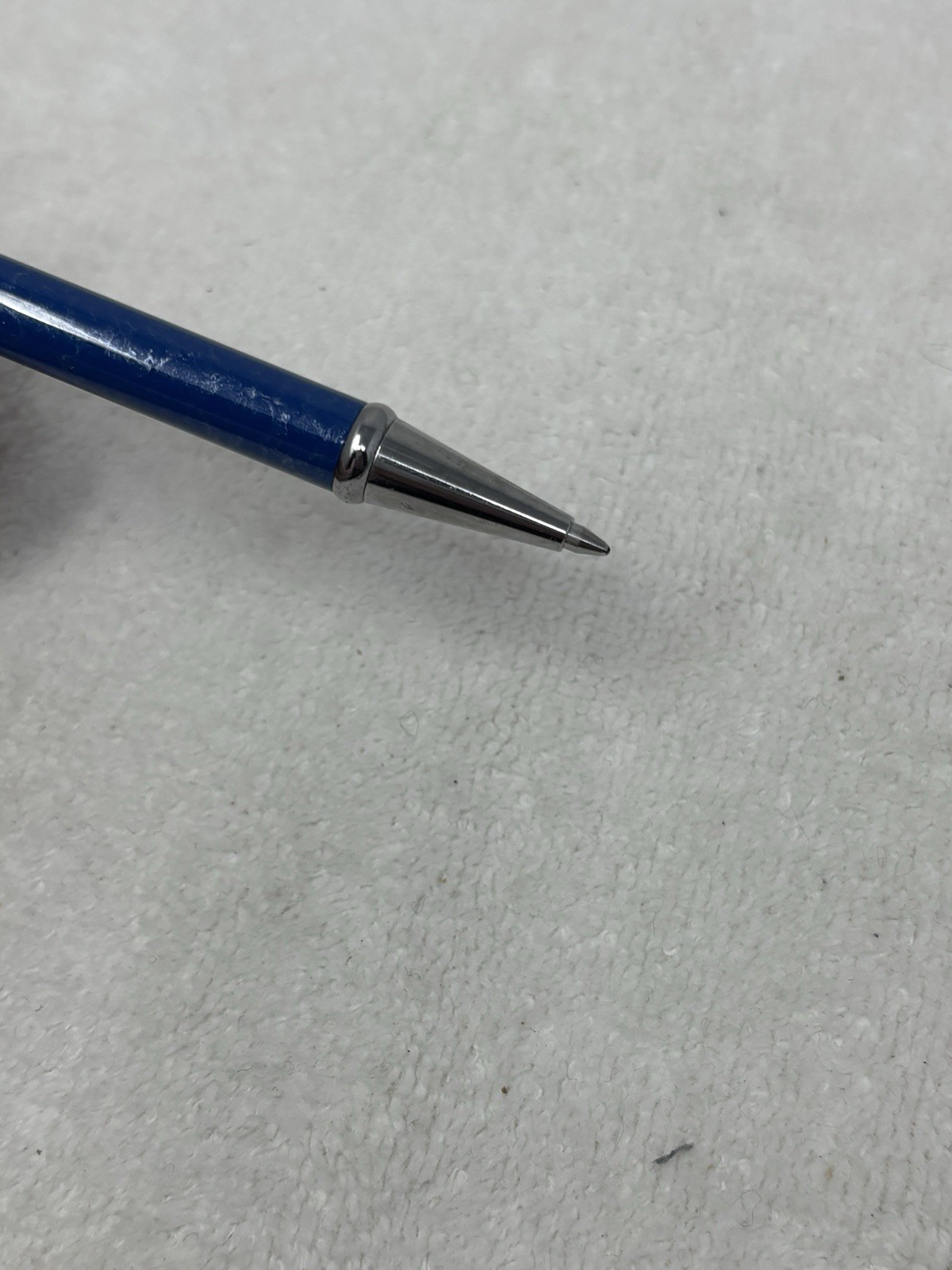 Zoloft Silver & Blue Marbled Metal PEN Drug Rep Pharmaceutical Promo Advertising