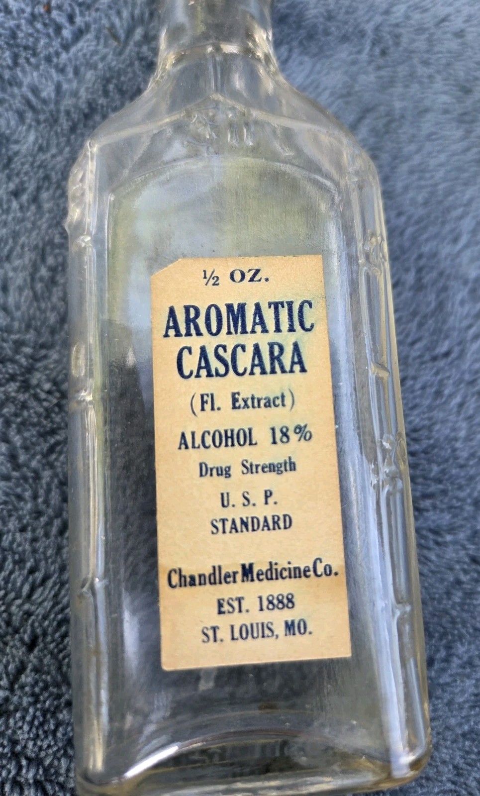 Antique Aromatic Cascara Medicine Pharmacy Bottle Apothecary
