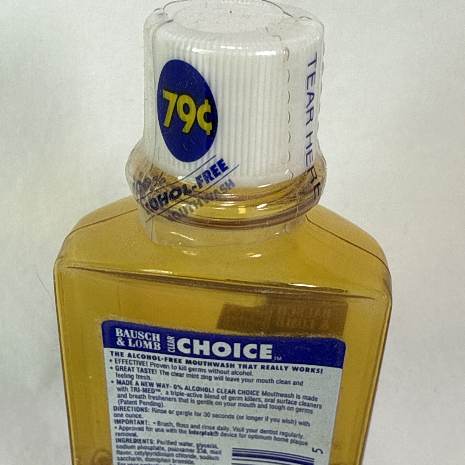 bausch & lomb Clear Choice Mouth Wash Clear Mint Vintage Extremely Rare New Old
