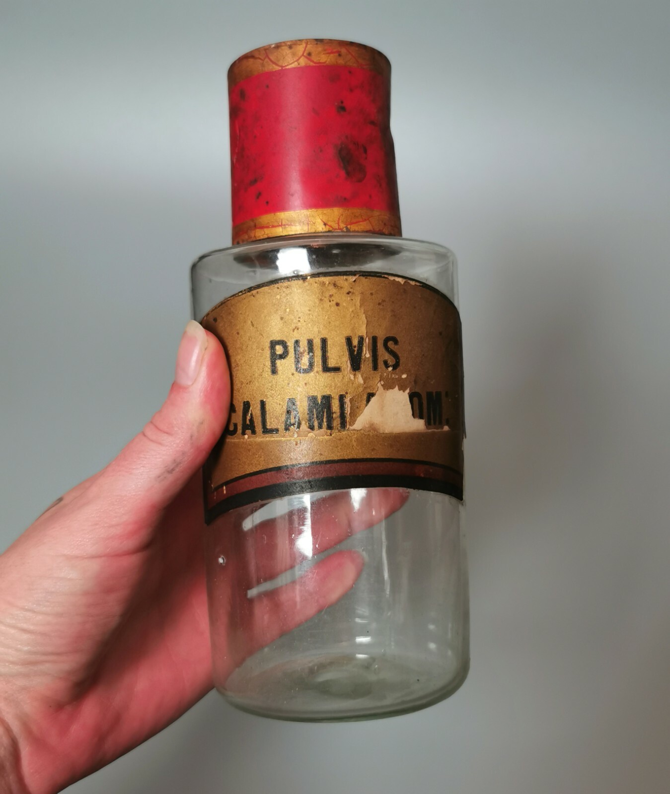 Antique Victorian apothecary bottle, large chemists bottle