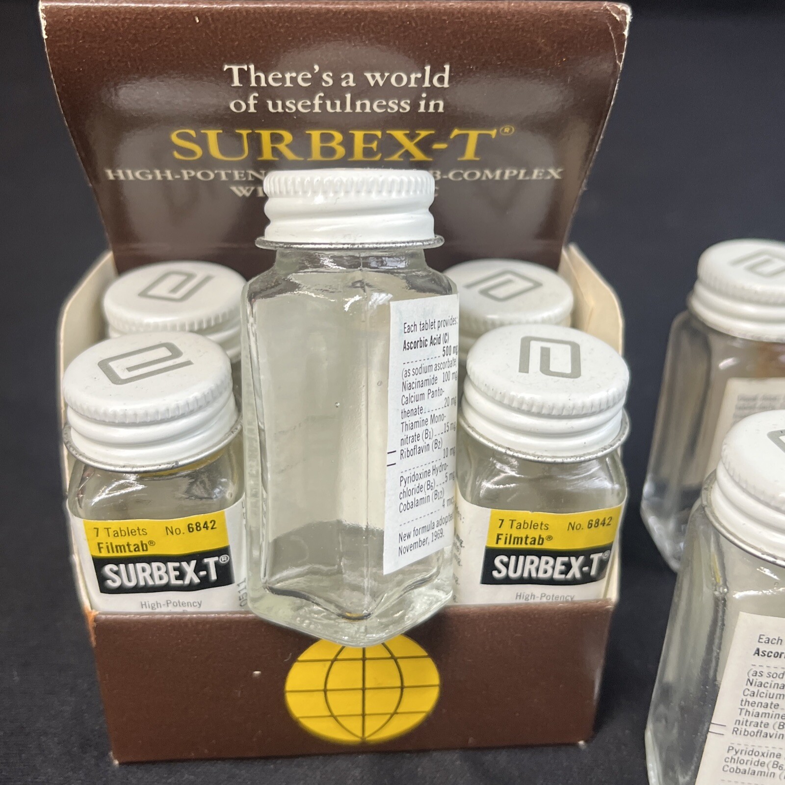 (9) Vintage Abbott Laboratories SURBEX-T Pharmacy Displays Medical