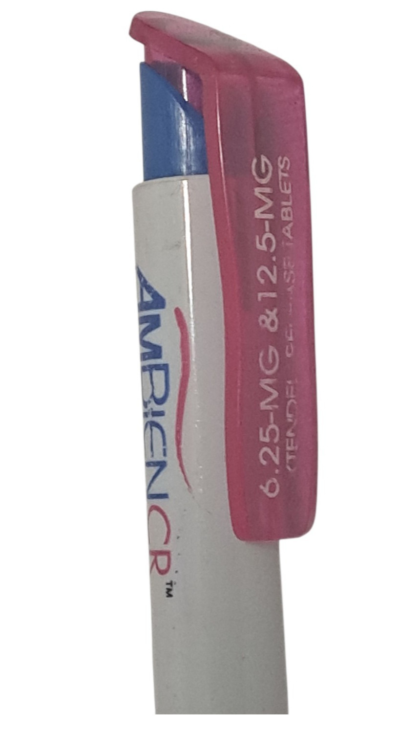 AMBIEN Drug Rep Pharmaceutical Promo Advertising PEN Chunky Wide Body Pink