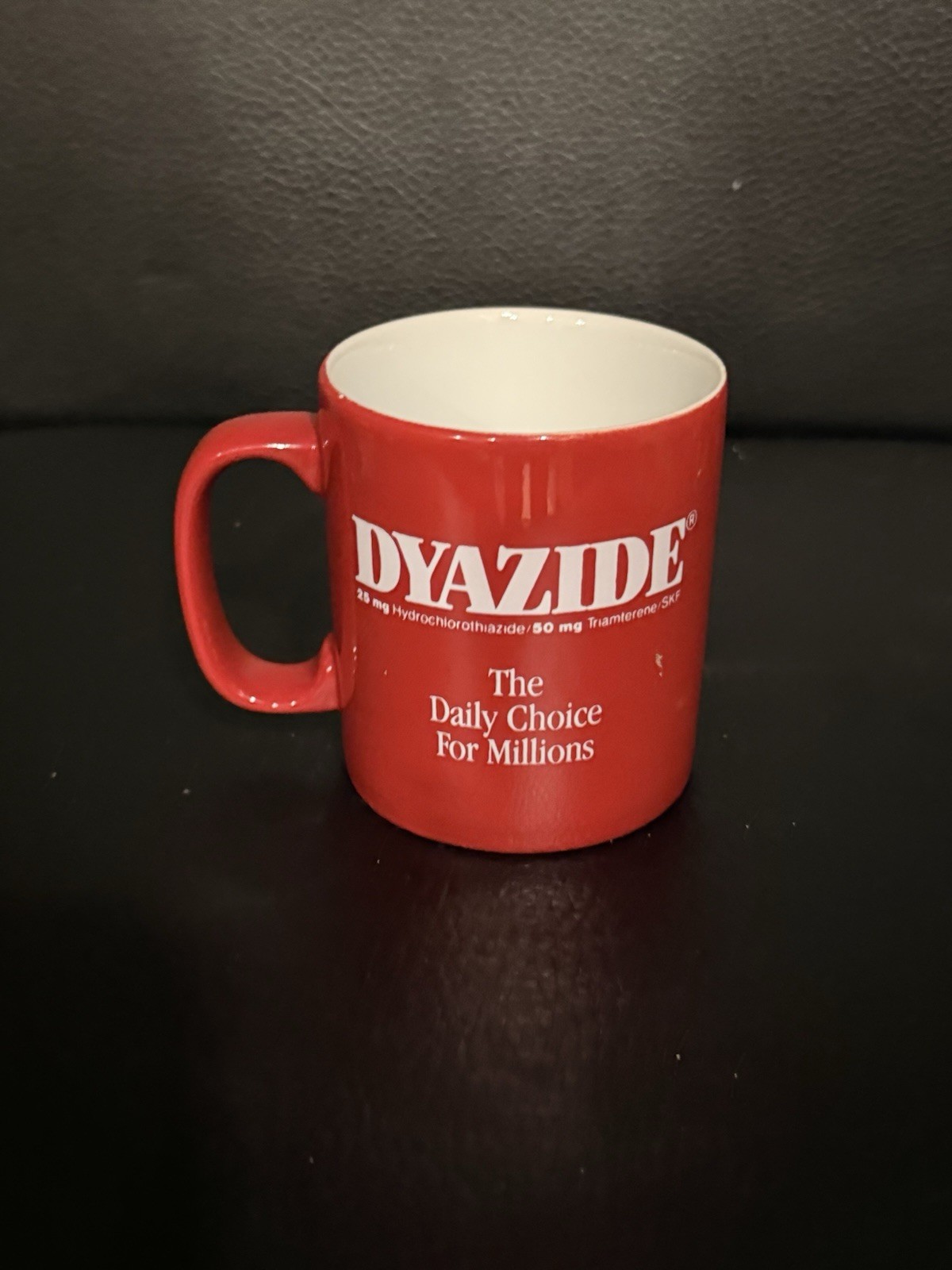 DYAZIDE Pharmaceutical Drug Rep Promotional Mug Coffee Cup-Red-RARE! – England