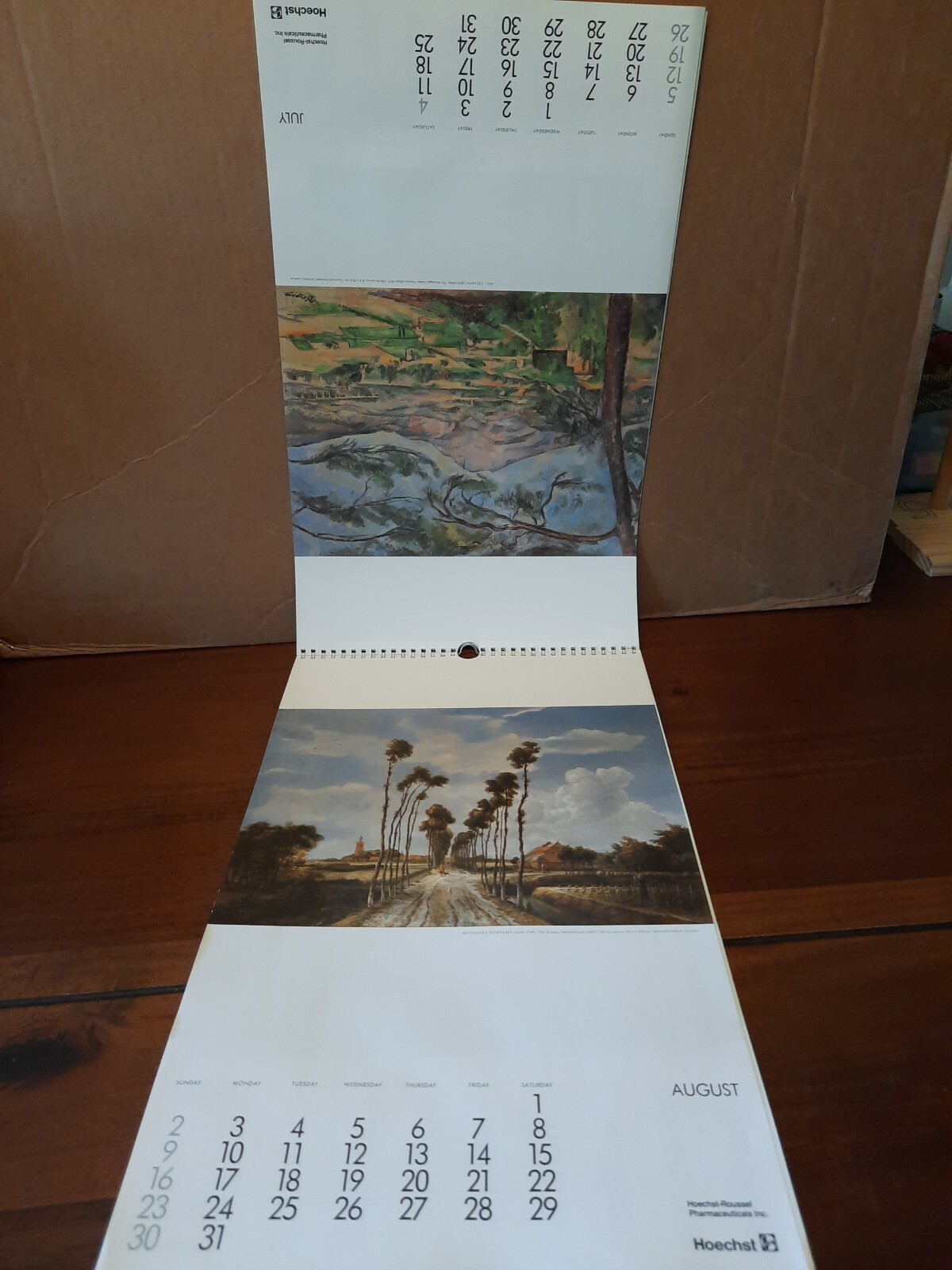 Rx , Pharmacy , Calendar , Hoechst-Roussel Pharmaceuticals Inc.,1992 , Vintage