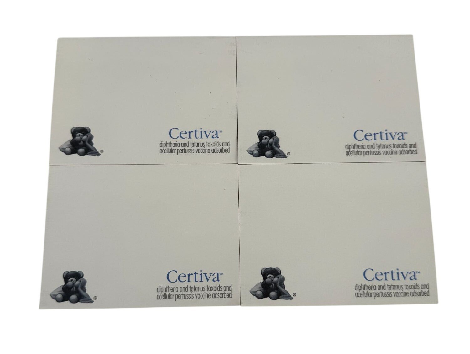 VTG Certiva Vaccine Branded Paper Pads Pharmaceutical Drug Advertising Promo