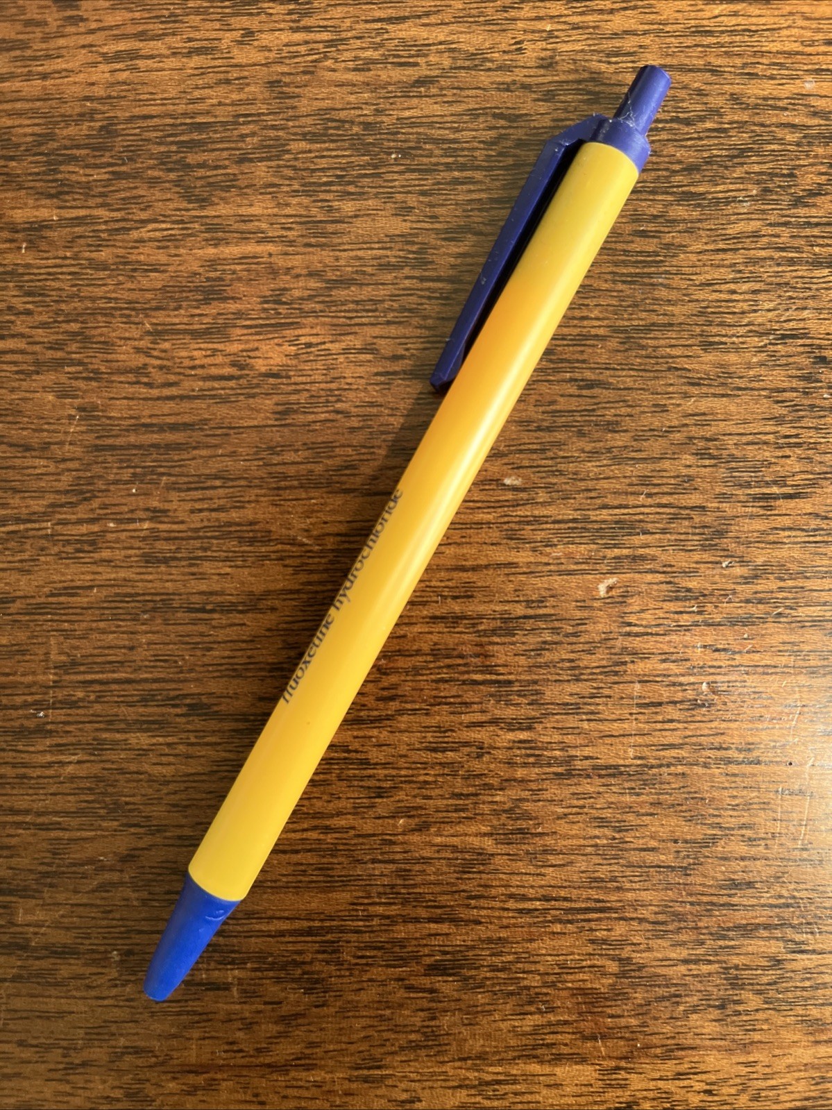 PROZAC Medical Drug Rep Pharmaceutical Pen Eli Lilly Working Yellow Blue Doctor