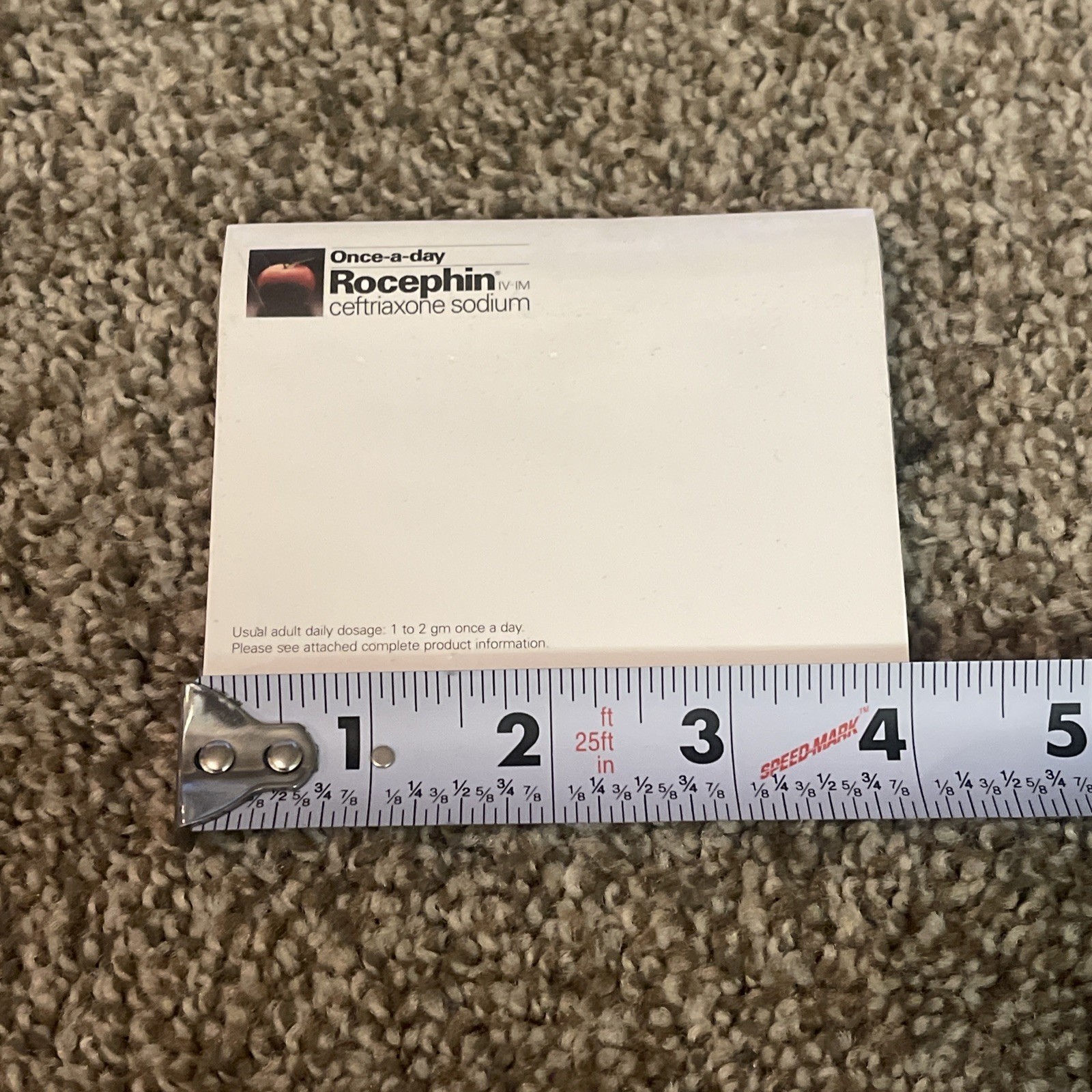 Rocephin Drug Rep Pharmaceutical Promo Advertising Sticky Note Pad Ceftriaxone