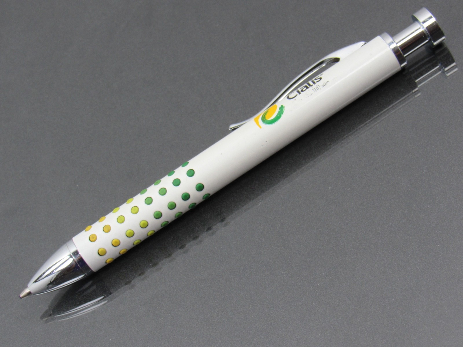 Cialis METAL PEN Bumpy Gripper Nail Head Clicker Drug Rep Pharmaceutical Promo