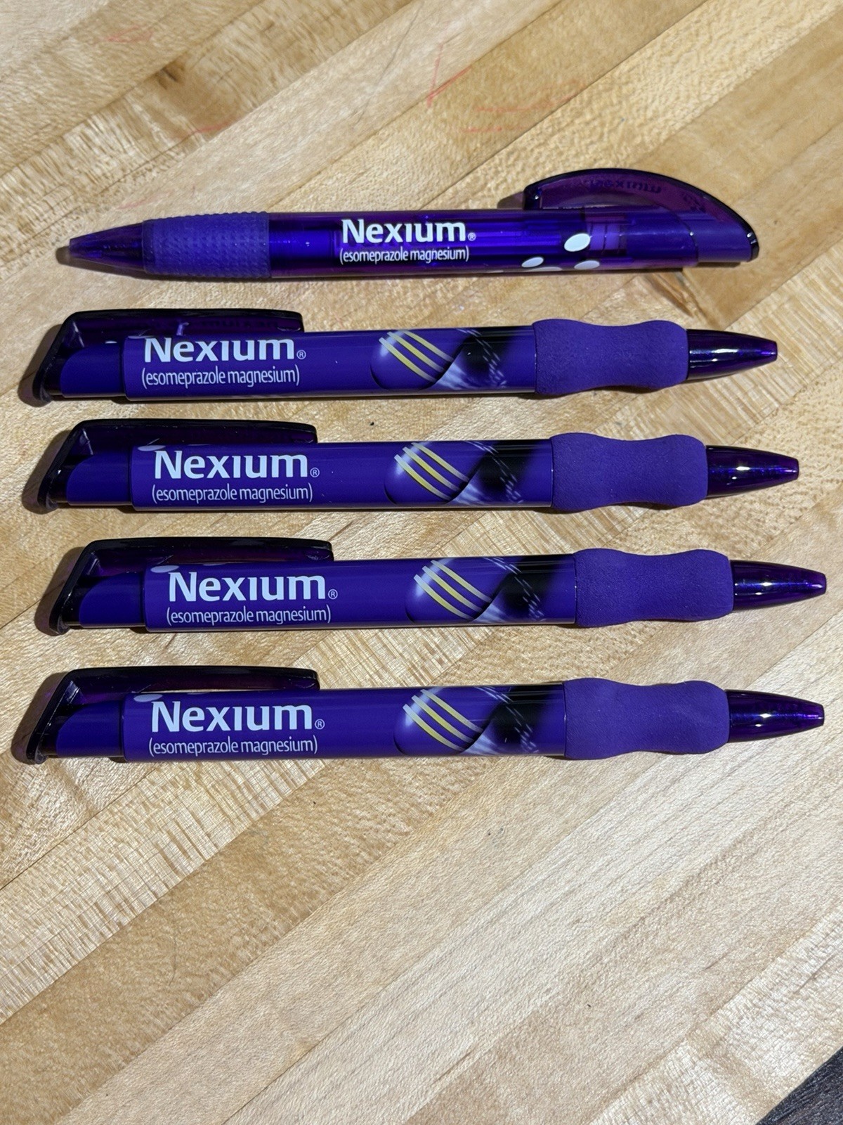 Pharmaceutical Drug Rep Vintage Ink Pens Nexium Collectible Translucent Purple 4