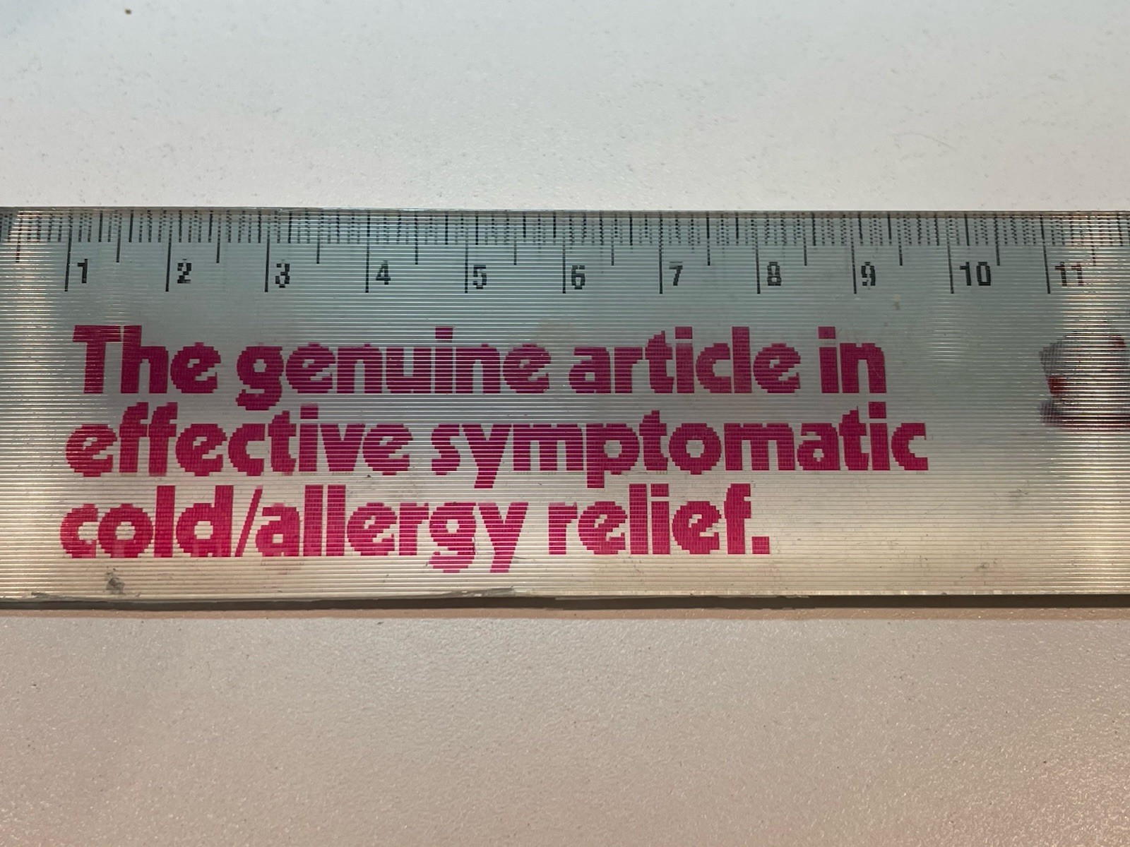 Vintage 1980s Naldecon Bristol Myers Drug Rep Pharmaceutical Lenticular Ruler