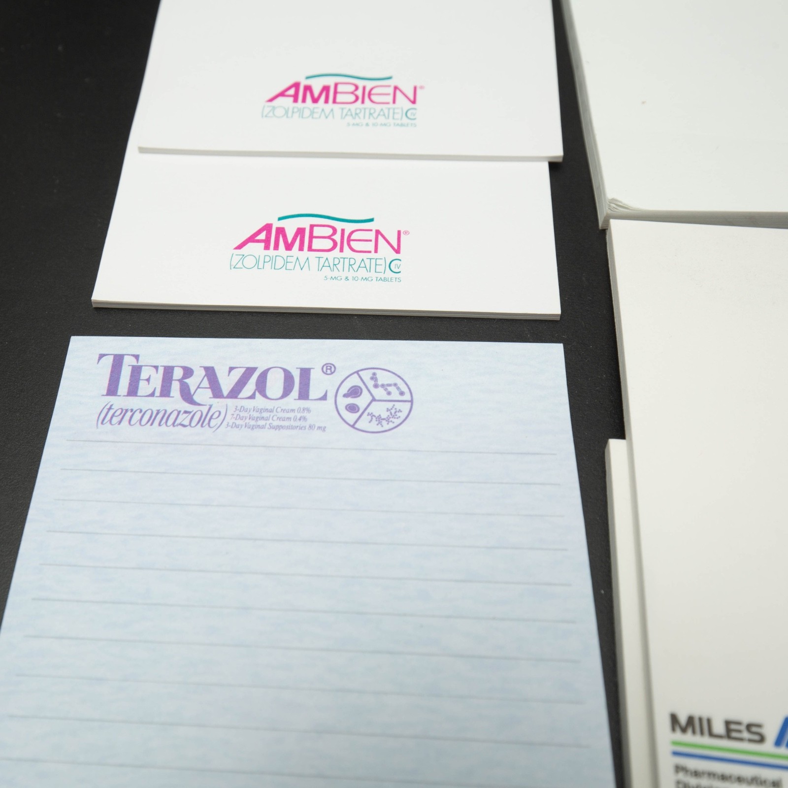 Drug Rep Pharmaceutical Partial Sticky Notes Stapler Pharma Note Pad Lot Vtg