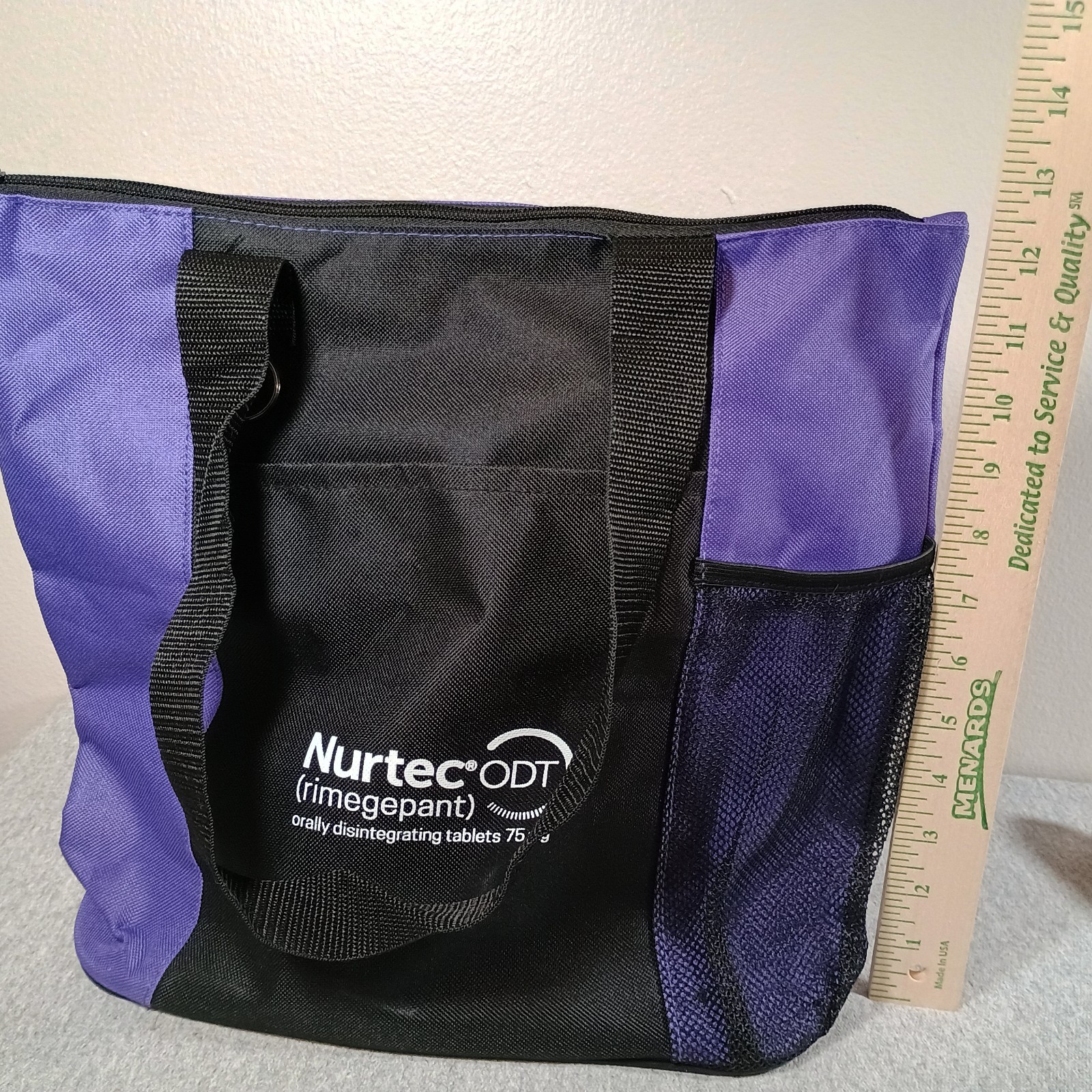 Nurtec ODT Drug Rep Advertising Purple Tote Bag Pharmaceuticals Pharma