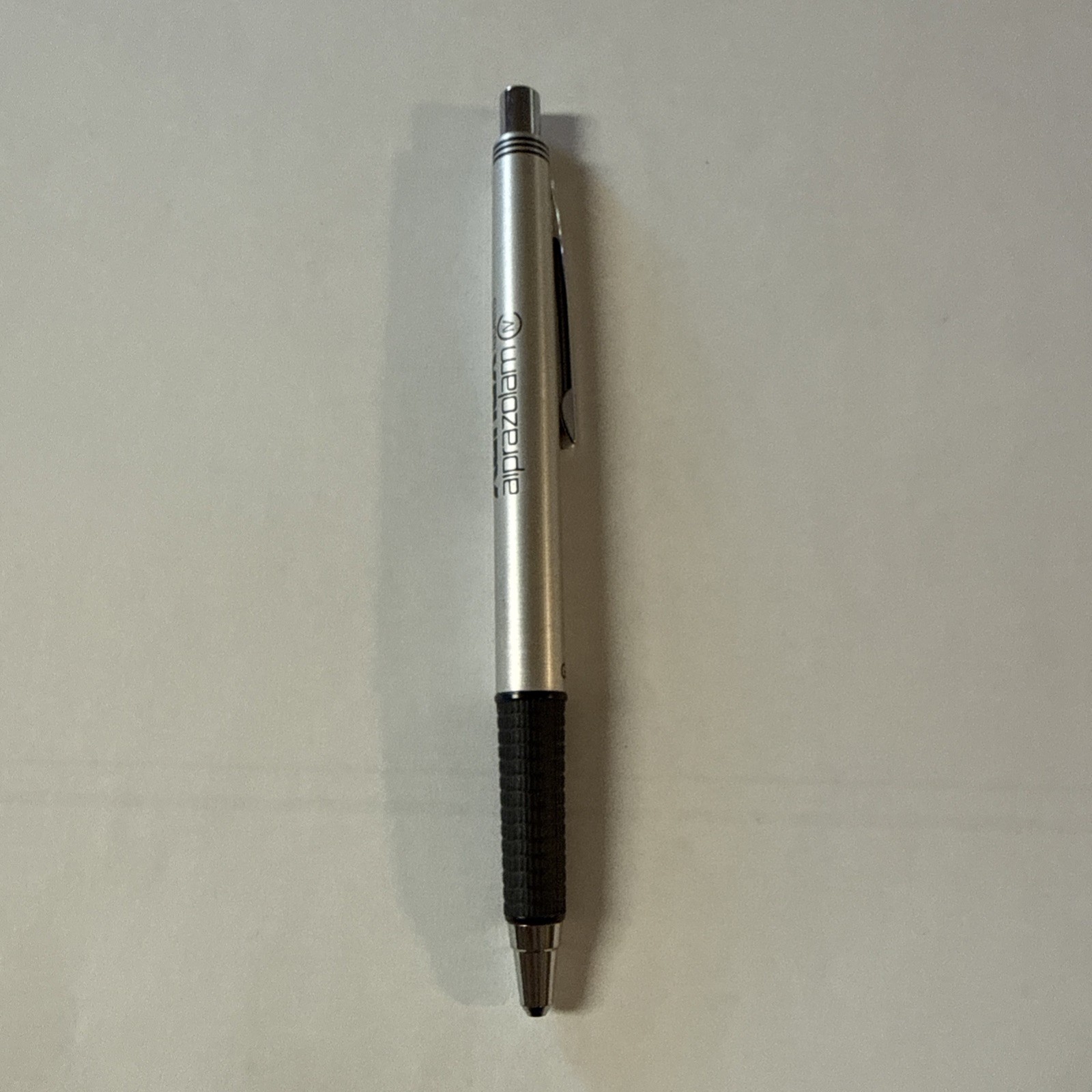 XANAX ALPRAZOLAM Pharmaceutical Drug Rep Retractable Refillable Vintage Silver