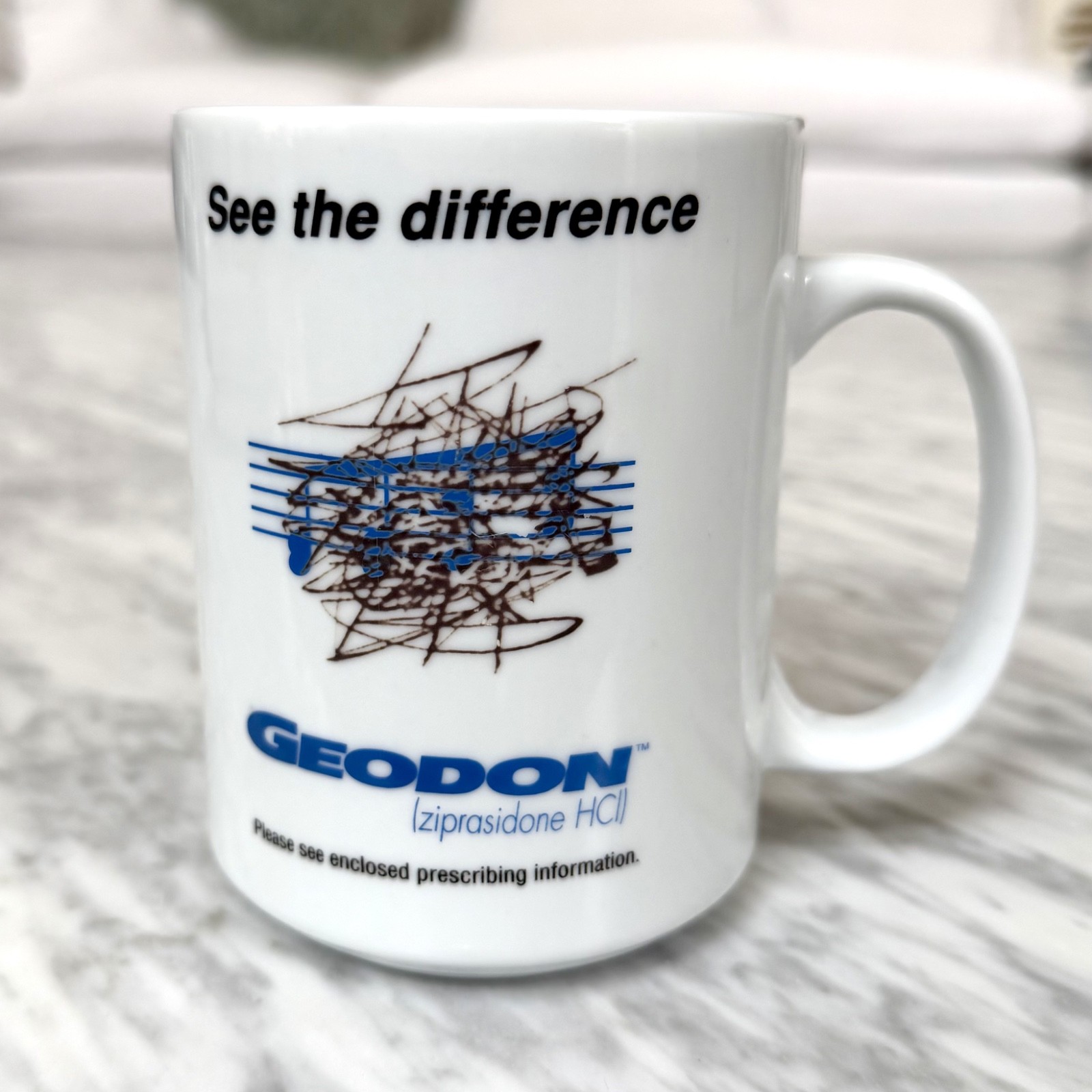 VTG GEODON (Ziprasidone HCL) Drug Co. Pharmaceutical Rep Mug-very RARE 2001