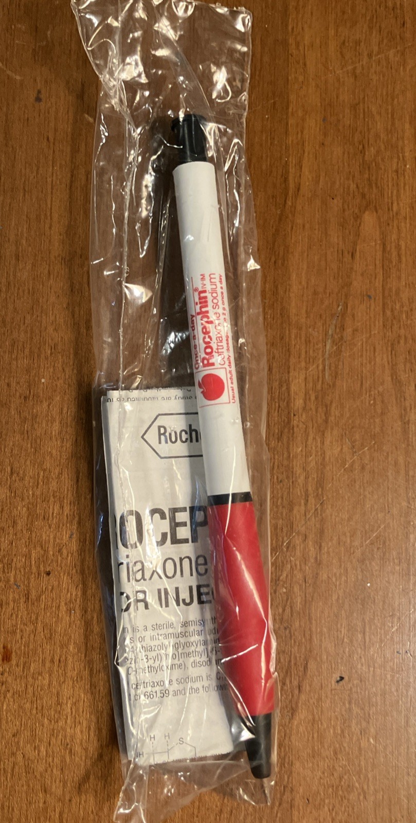Vintage Rocephin Injection Pharmaceutical Drug Rep Pen New Once-A-Day Roche