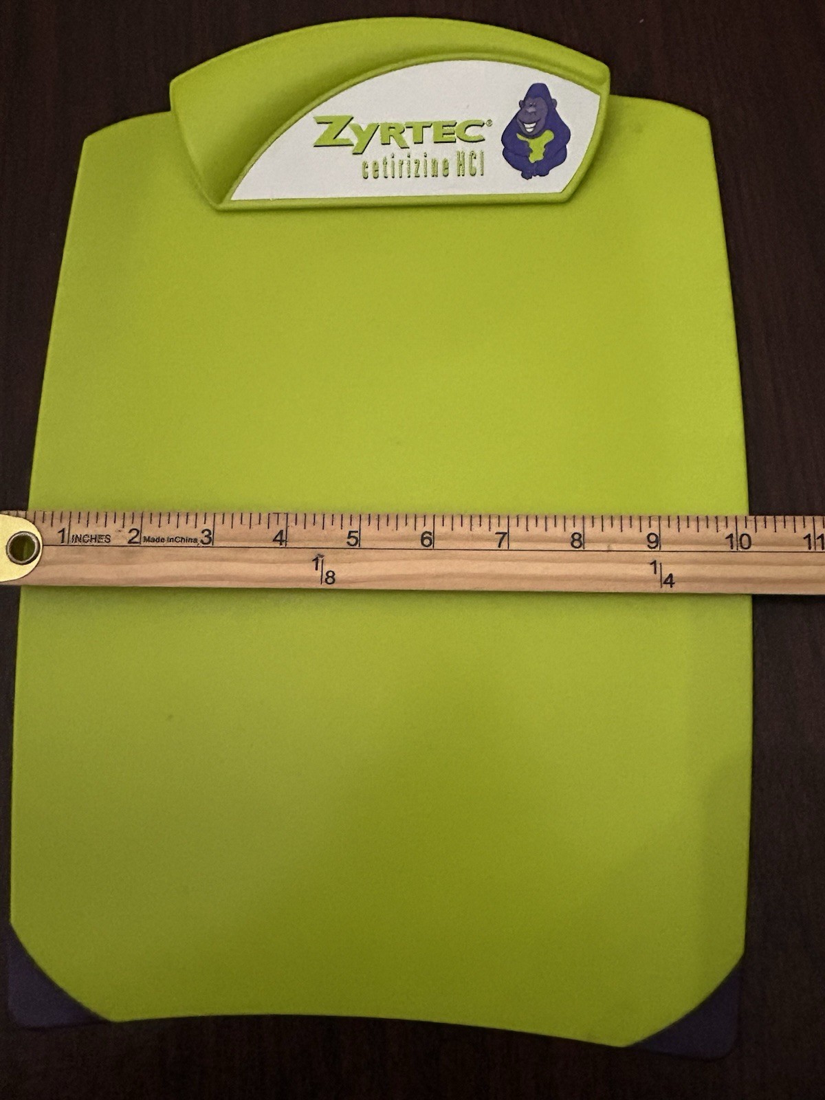 Drug Rep Clipboard Green Purple Gorilla Plastic Pharmaceutical 2003 READ*