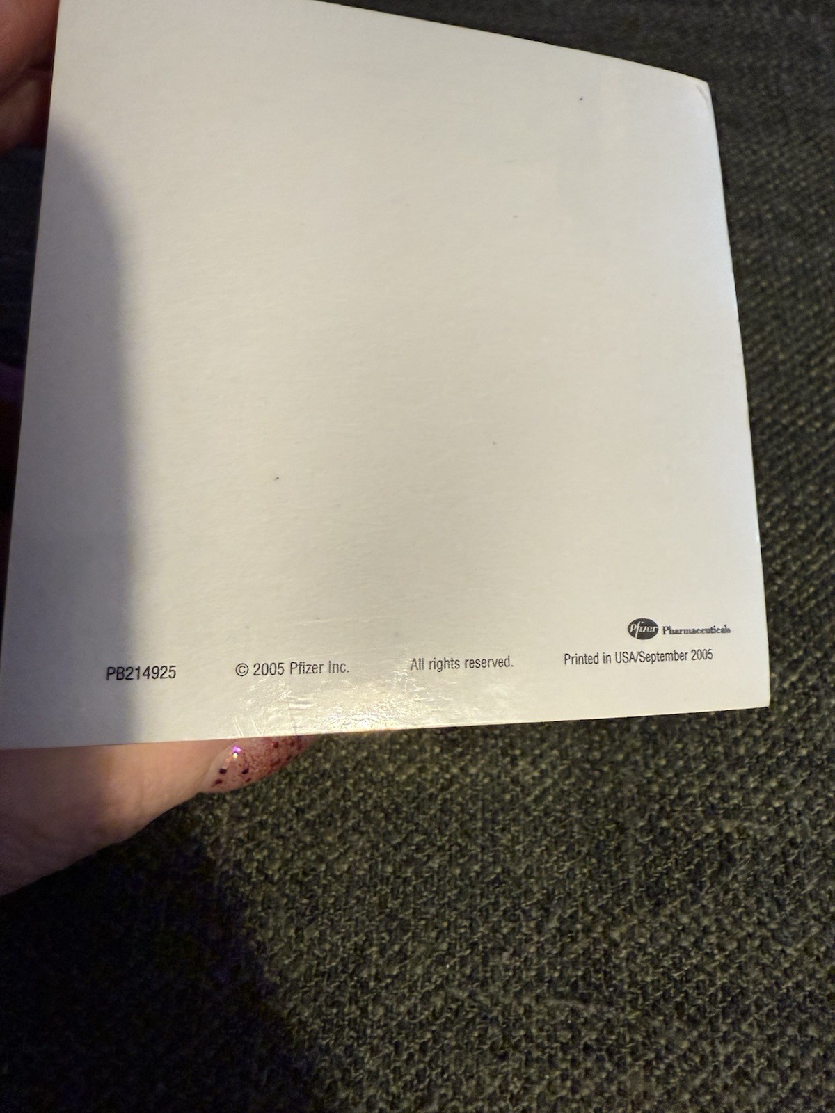 NIP 2005 Lyrica Pregabalin Note Pad Pfizer Pharmaceutical Drug Rep Narcotic 3.5”