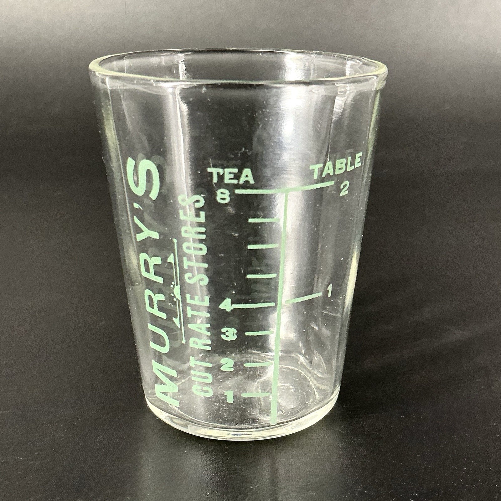 Advertising Medicine Dosing Cup Glass Murray’s Cut Rate Stores