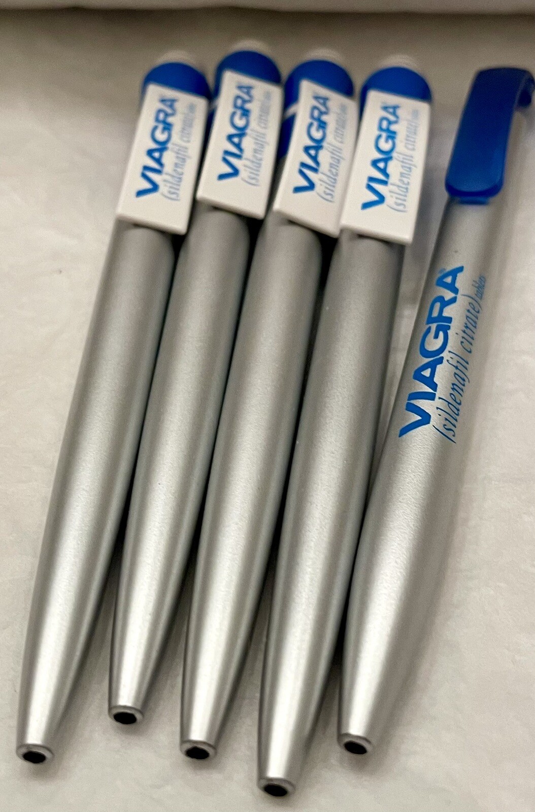 VTG Lot of 5 VIAGRA Plastic Pens Pharma Promo Rep Logo Advertising NEW NOS