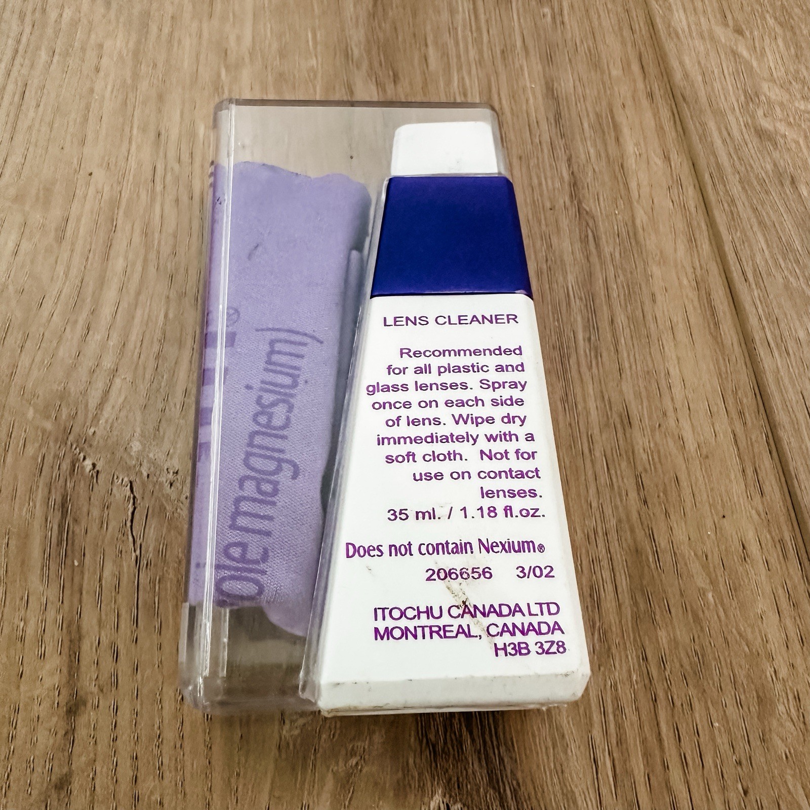 Vintage Nexium Drug Rep Lens Cleaner Spray & Towel