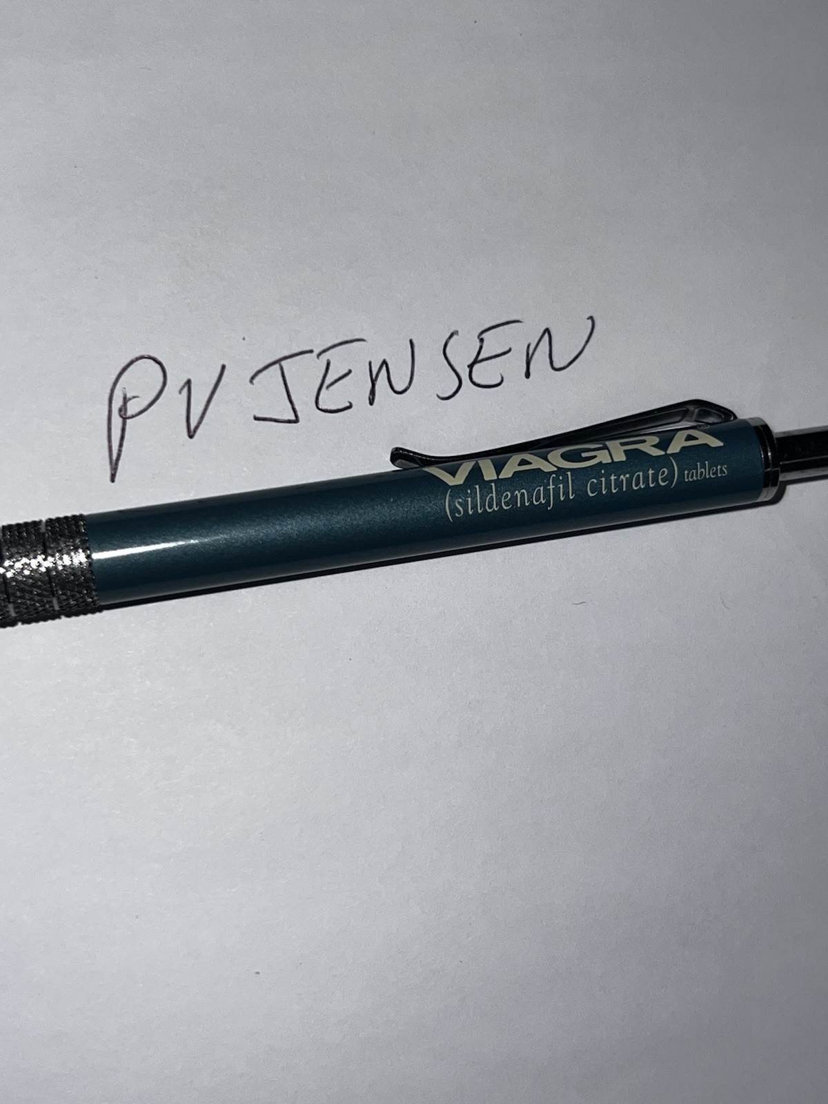 Drug Rep VIAGRA Collectible Heavy Metal Click Pen RARE Black Ink Works Vintage