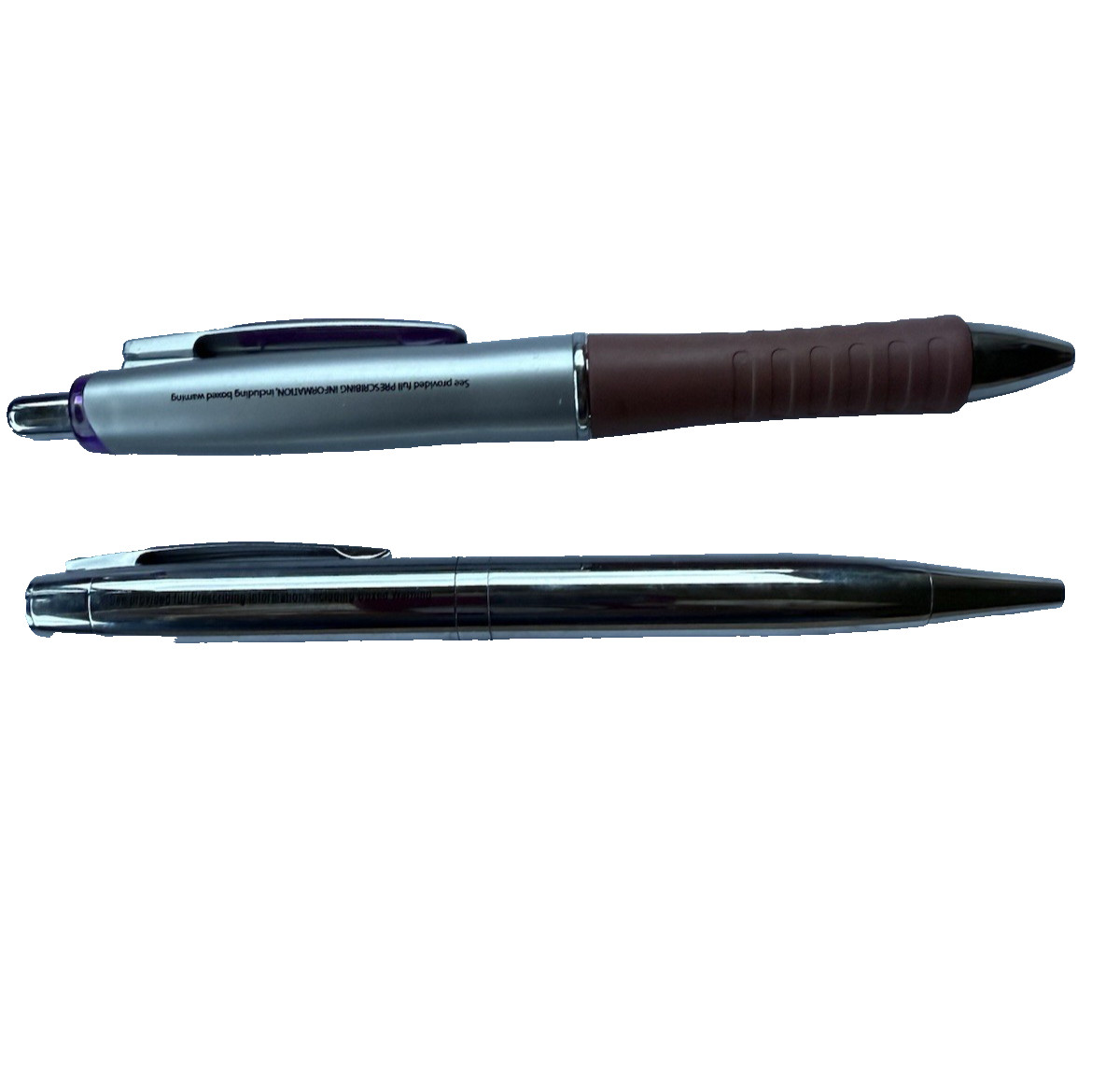 Lot of 2 Zyprexa Metal PENS Drug Rep Pharmaceutical Promo Advertising