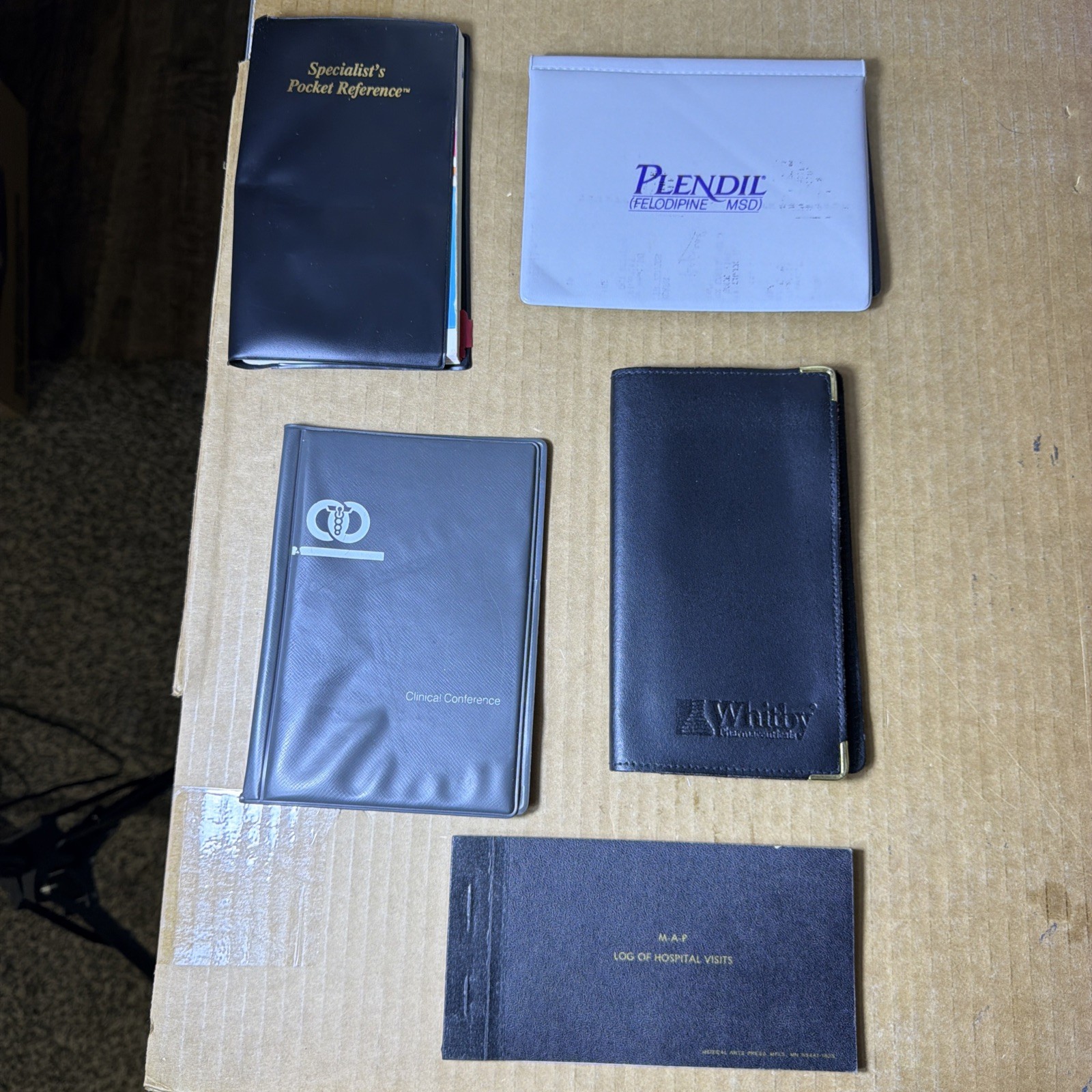 Vintage Medical Promo Organizer Lot Plendil Whitney Pharm Vintage