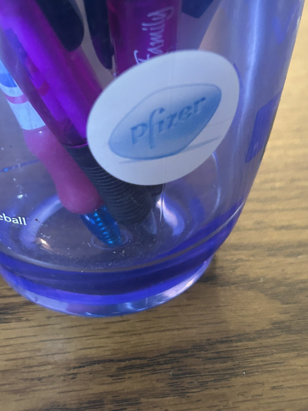 Mixed Lot Pharma Pens, Pointer, Viagra MLB Blue Tinted Plastic Coffee Mug