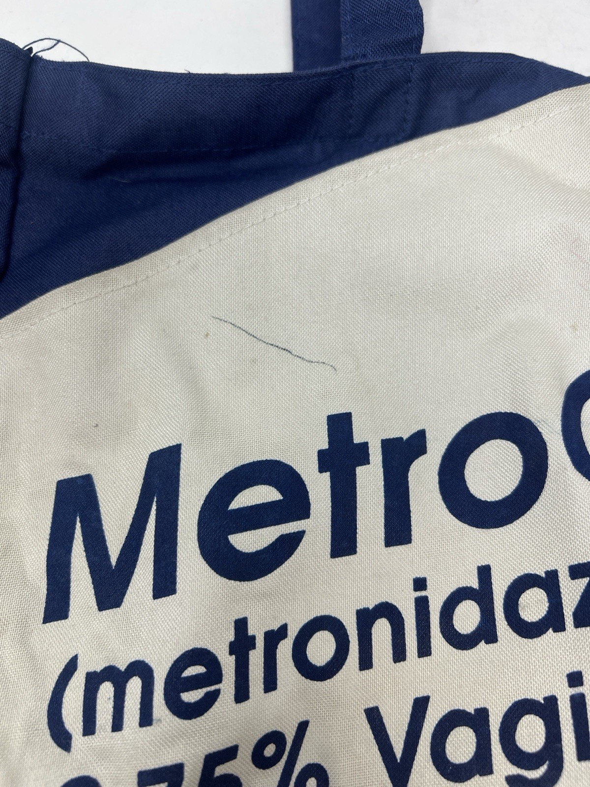Vintage MetroGel Vaginal Pharma Promo Tote Bag Canvas Doctor Medical Advertising
