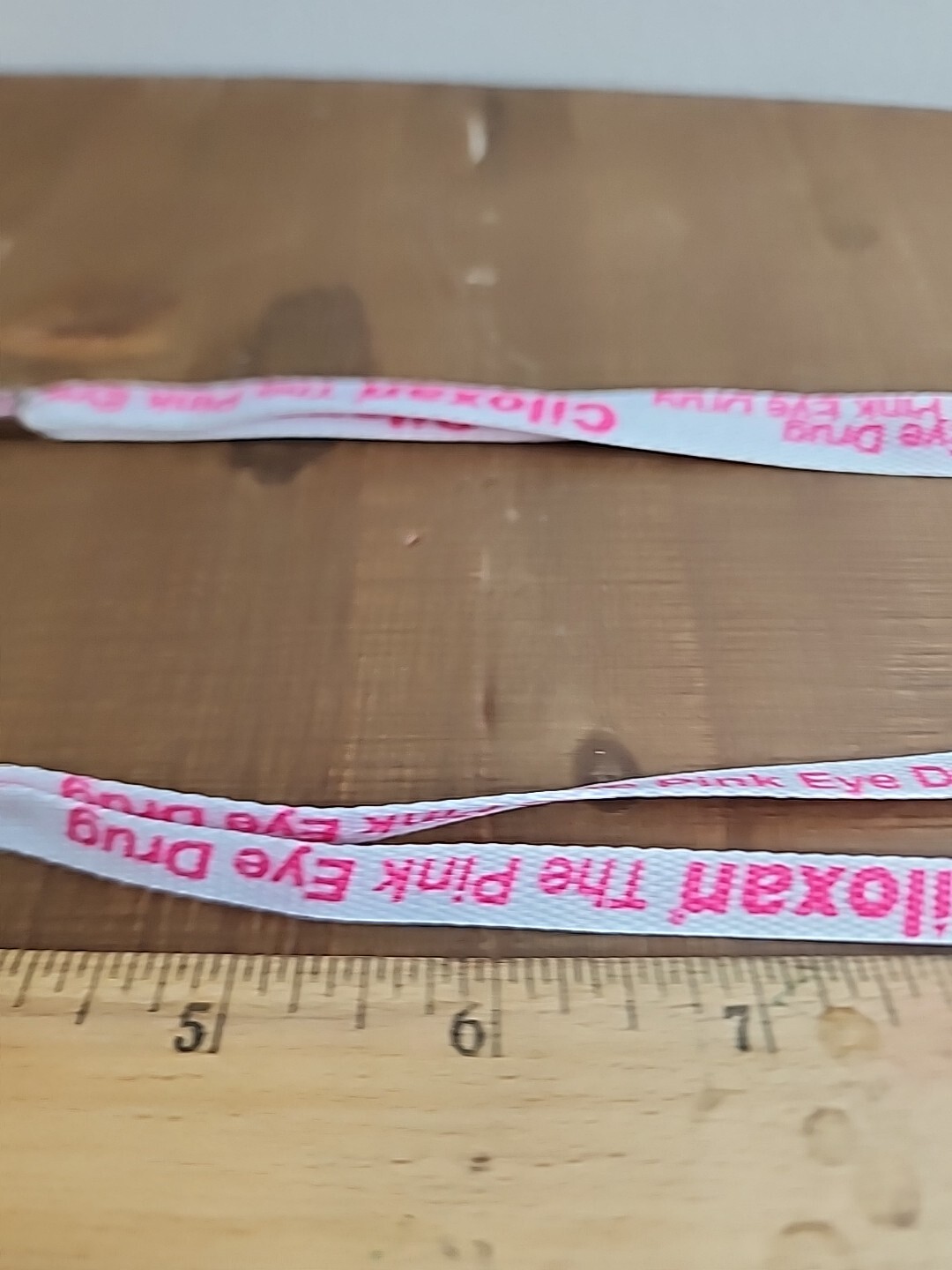 2 Ciloxan Pink Eye Lanyard Drug Rep Pharmaceutical Promo Advertising White
